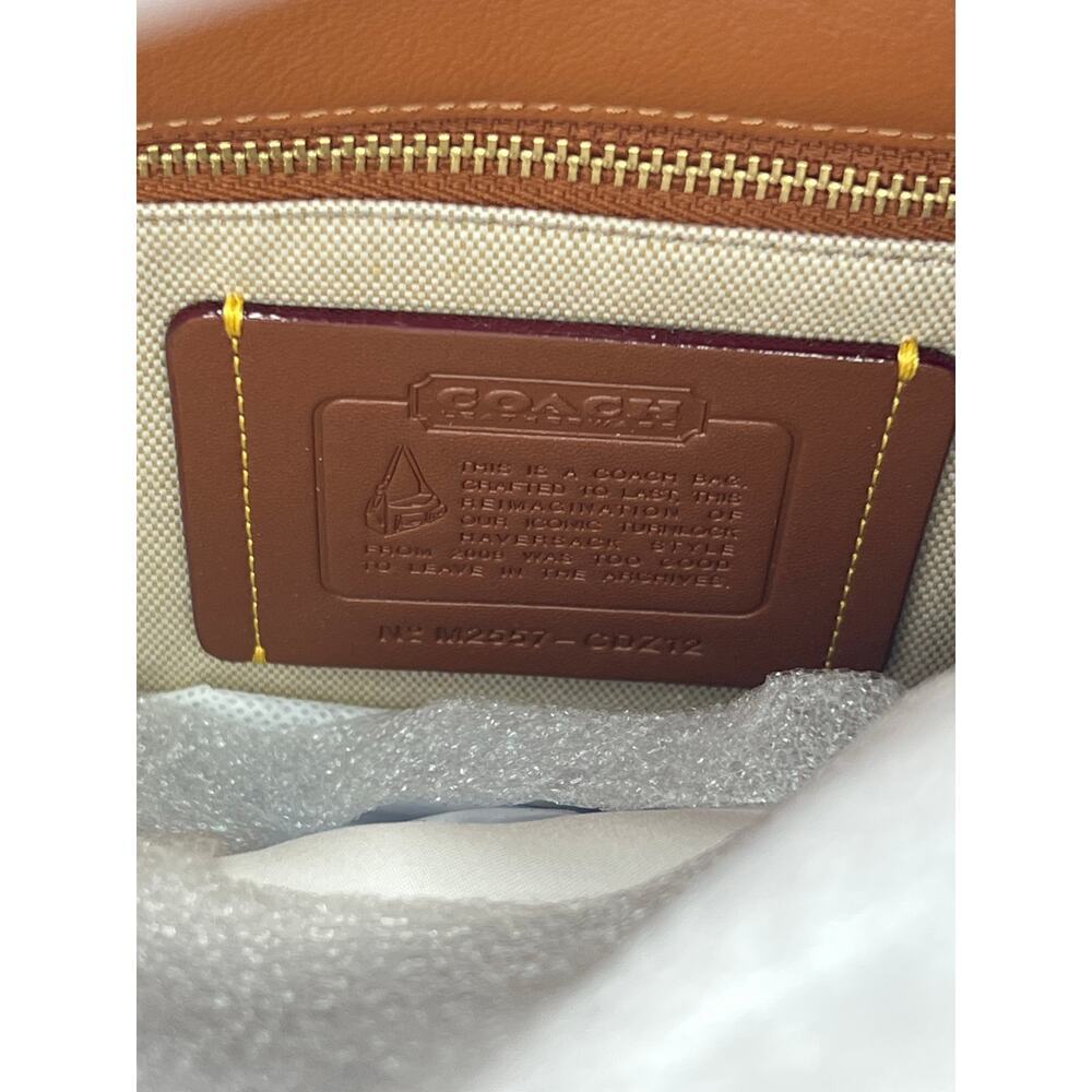 Coach Turnlock Haversack Bag - Amber Brown - Picture 10 of 15
